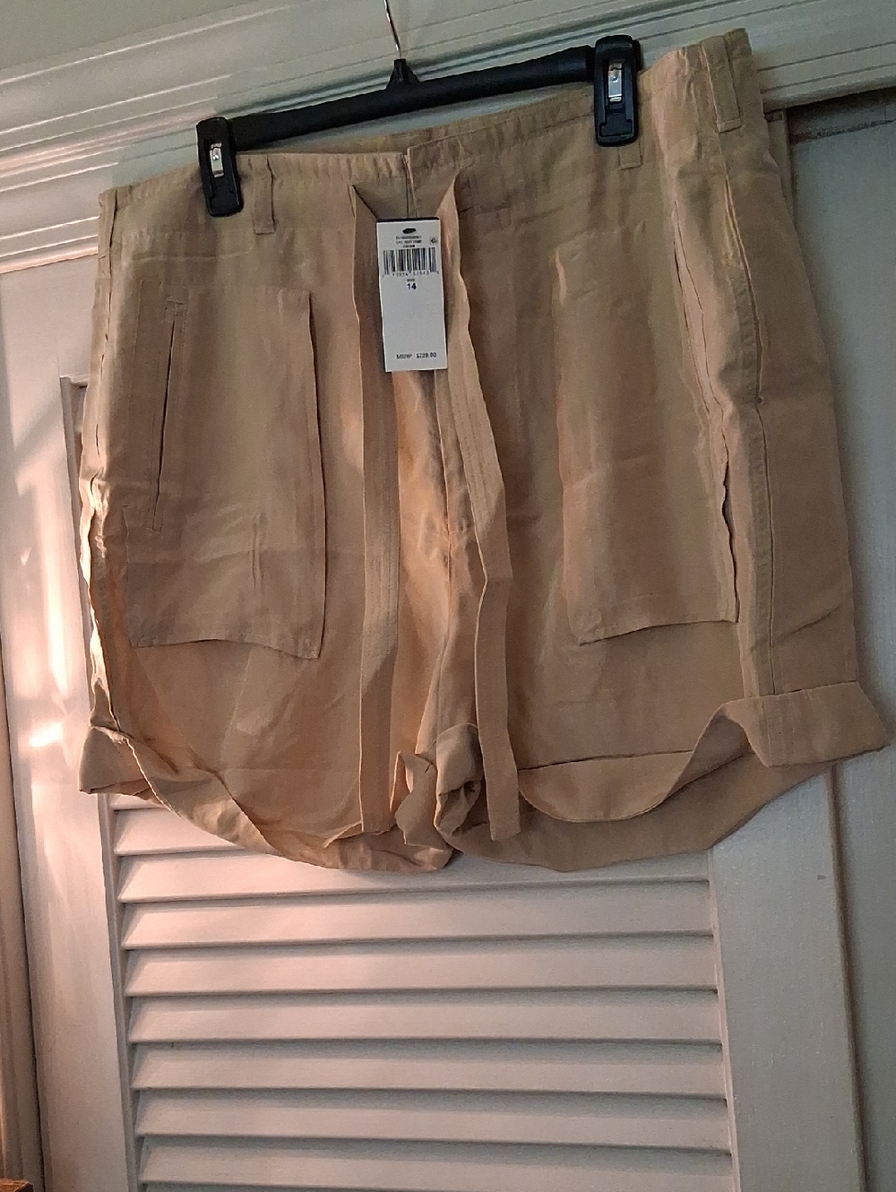 NWT - Polo Ralph Silk Tan Bermuda Shorts